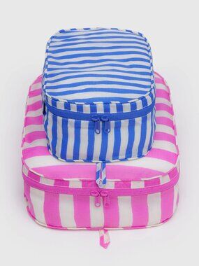 NWT Baggu Packing Cube Set - Painted Stripe (Pink, Blue)
